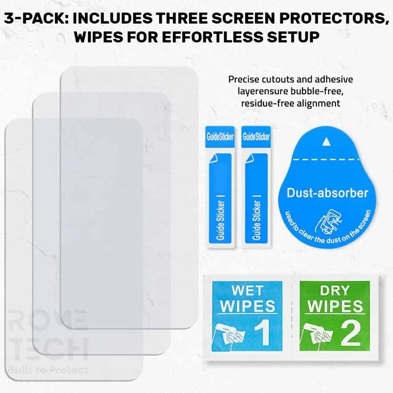 For Apple iPhone 16 Pro 2.5D Tempered Glass Screen Protector (3 Per Pack)