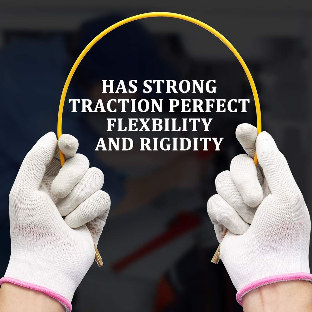 33FT Fiberglass Running Electrical Wire Cable Glow Rods Wire Pulling Tools Fi...