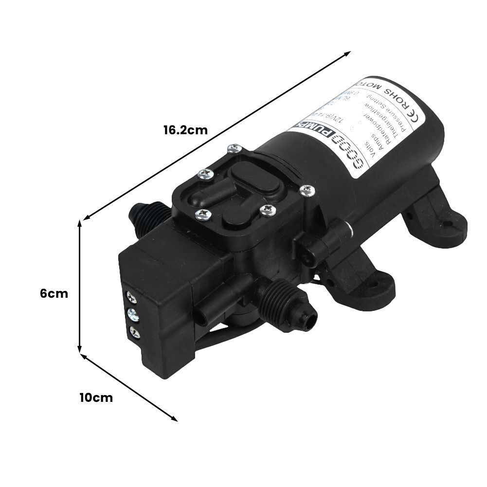 2Pcs 130PSI High Pressure RV Water Pump Diaphragm DC 12V Self-Priming 72W
