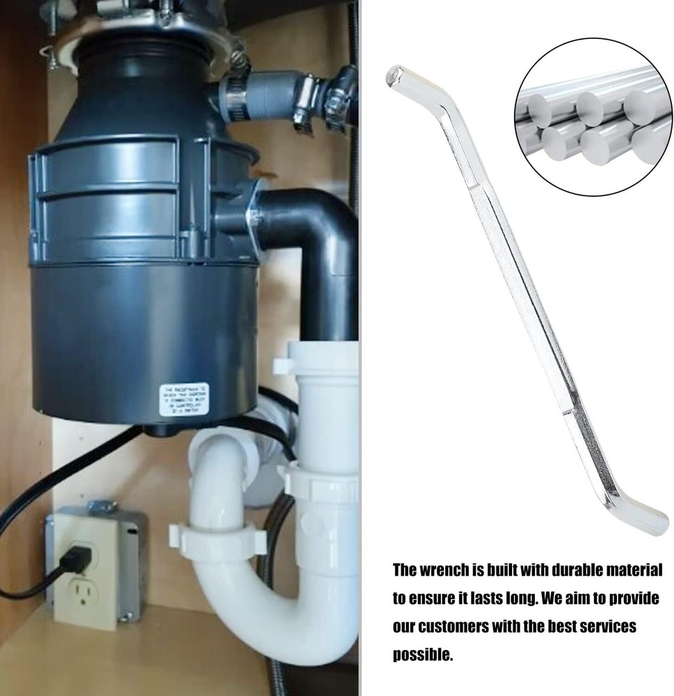 Garbage Disposal Wrench, Allen Wrench Tool Compatible Silver