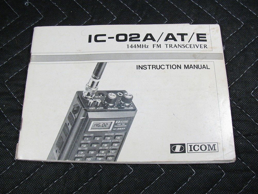 Genuine Icom IC-02A/AT/E 144 MHz FM Transceiver Manual