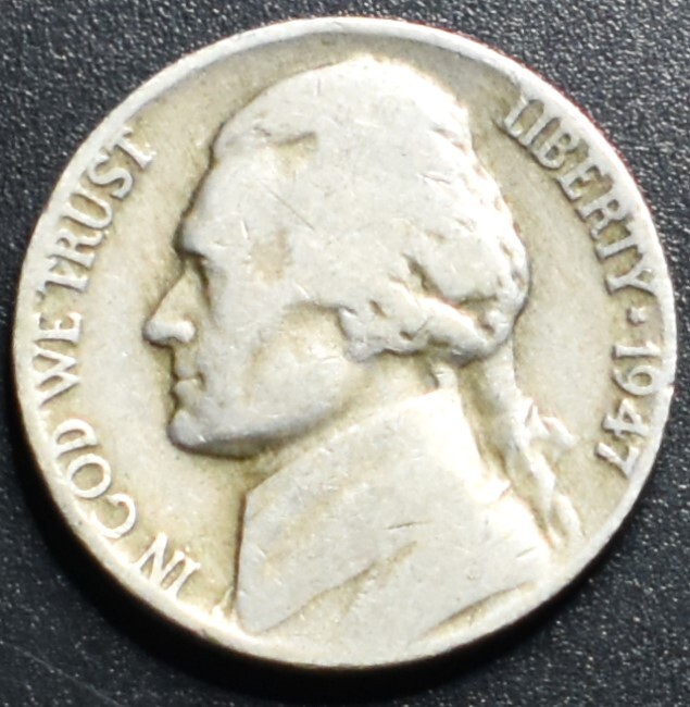 1947 ERROR NICKEL LAMINATION PEELING 143