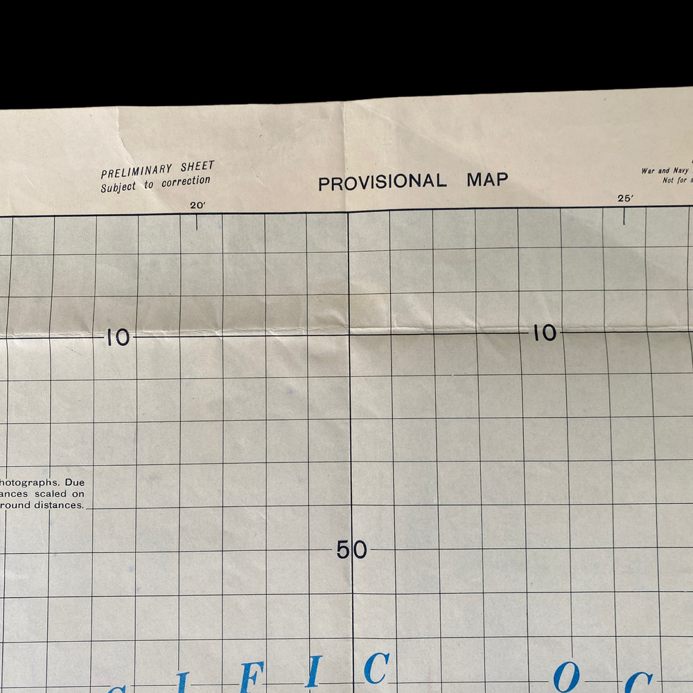 RARE!! WWII 1944 D-Day RED BEACH Tanahmerah Bay Reckless Task Force Infantry Map
