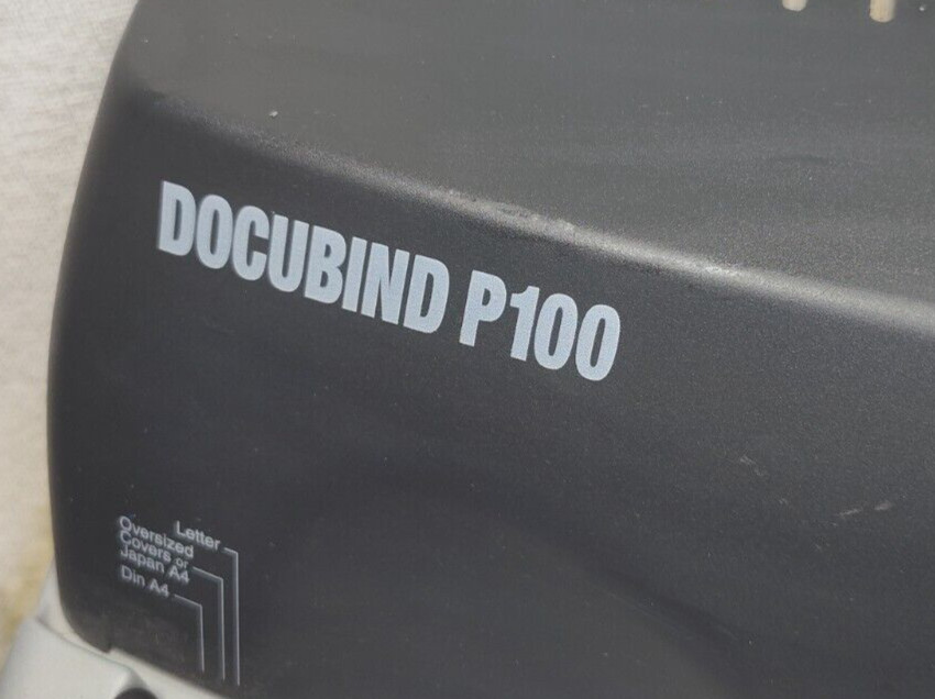 GNC DOCUBIND BINDING MACHINE MODEL: P100 COMBINATION HOLE PUNCH & BINDING IN ONE