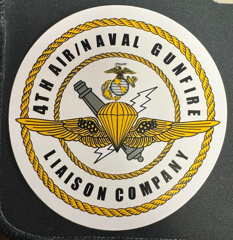 4th ANGLICO USMC Patch LEATHER - Plus 3 Stickers - Combo - 3 Inch - #!