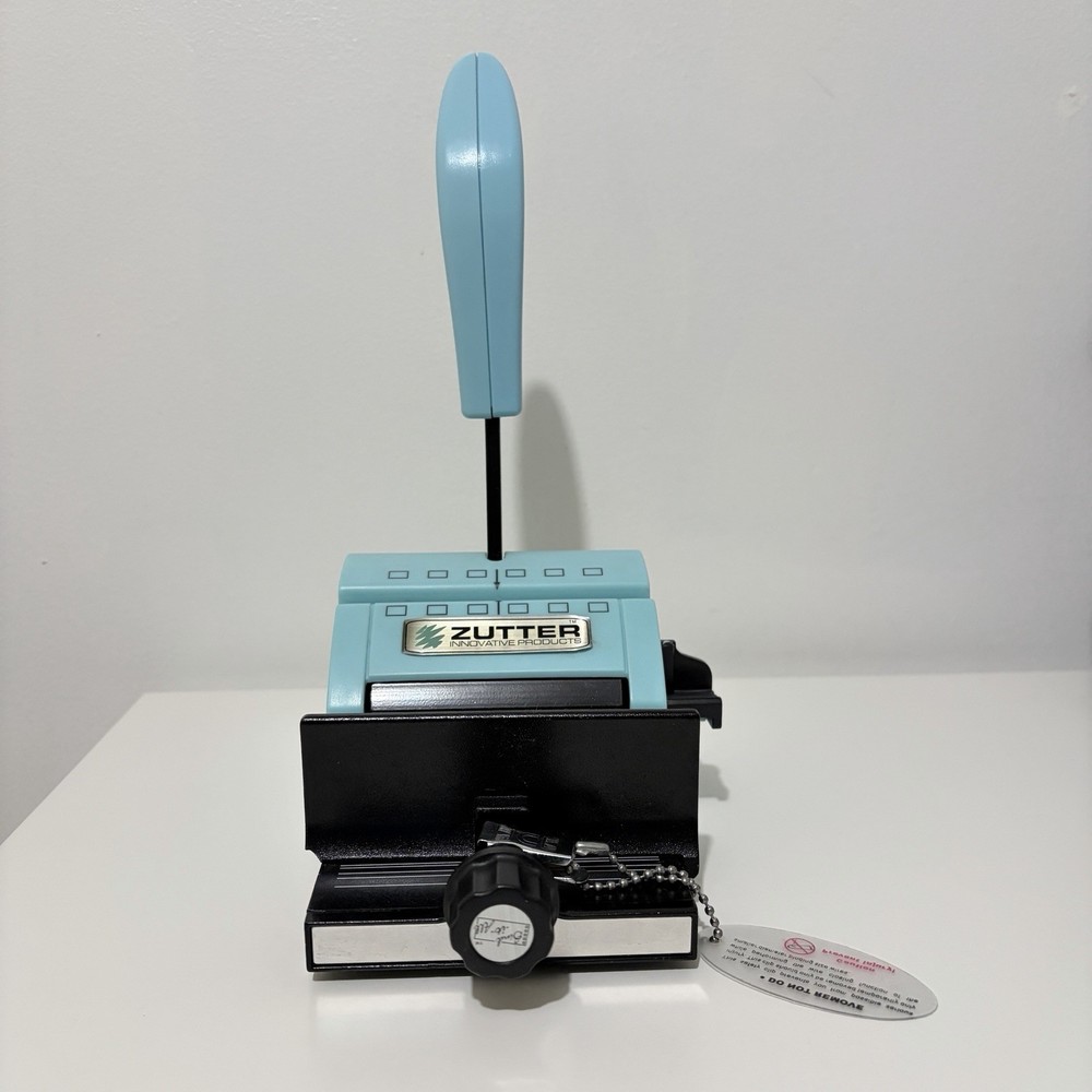 Zutter Innovative Products Turquoise Blue Bind-It-All Binding Machine Scrapbook