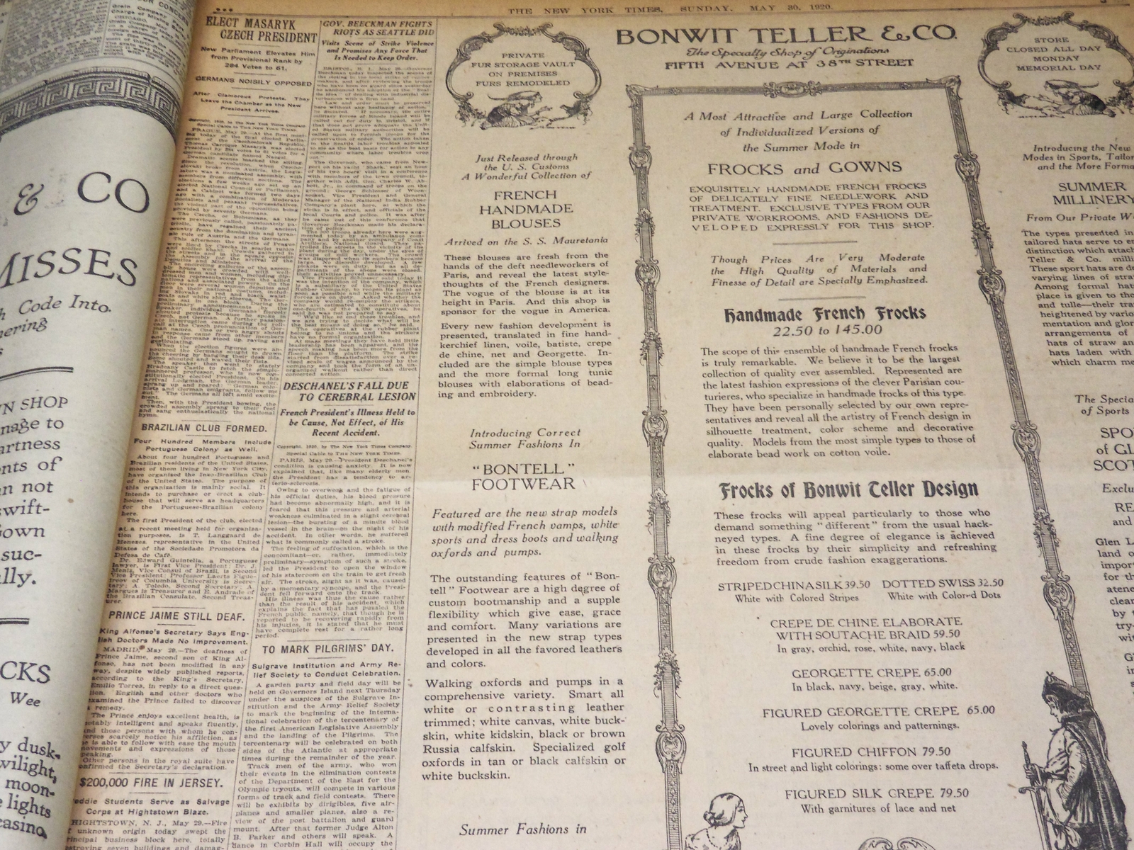 1920 MAY 30 NEW YORK TIMES - DEBS IN PRISON GARB TAKES NOMINATION - NT 8678