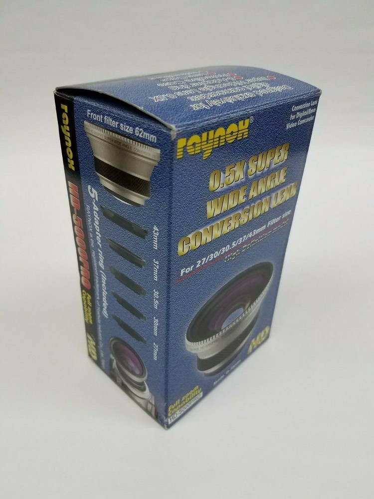 Raynox HD-5000PRO 0.5 Super Wide Angle Conversion Lens NEW IN BOX