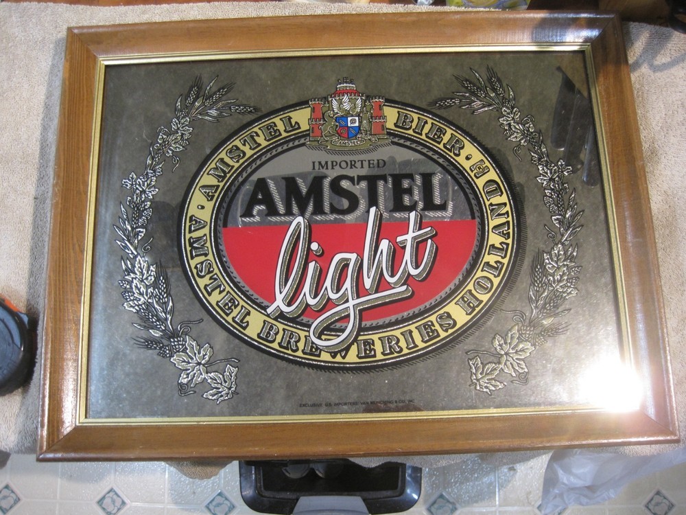 Vintage Amstel Light Bar Mirror