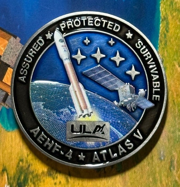AEHF-4 ATLAS V ULA CHALLENGE COIN