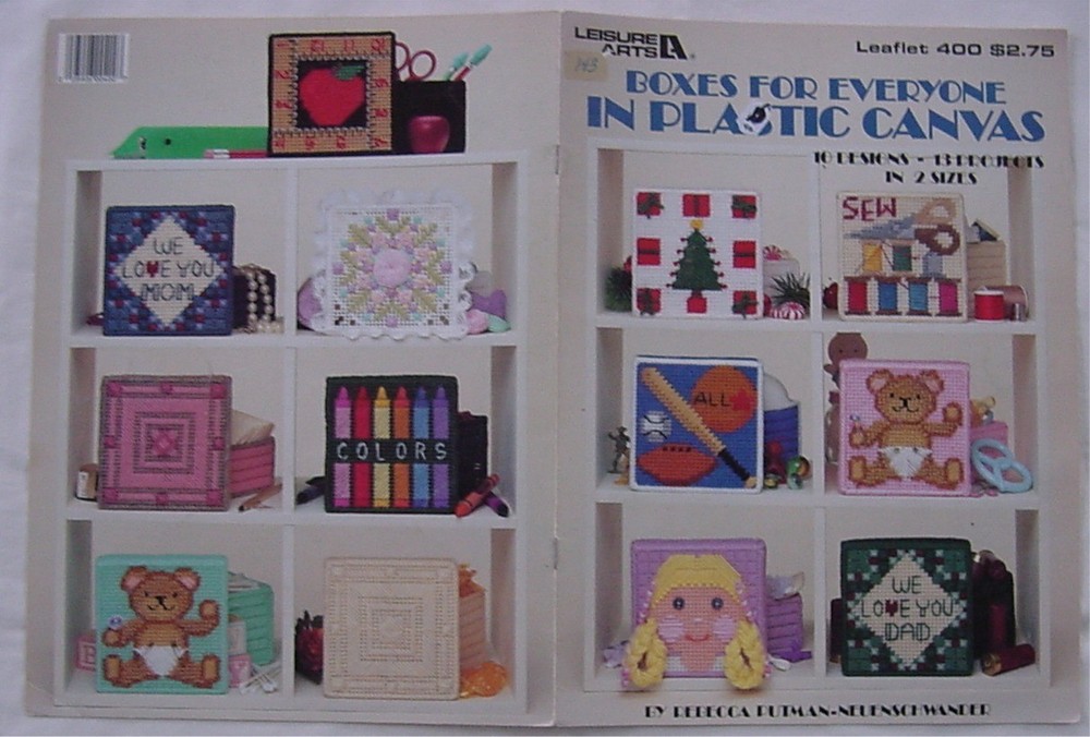 Plastic Canvas  Patterns #400 LA BOXES FOR EVERYONE