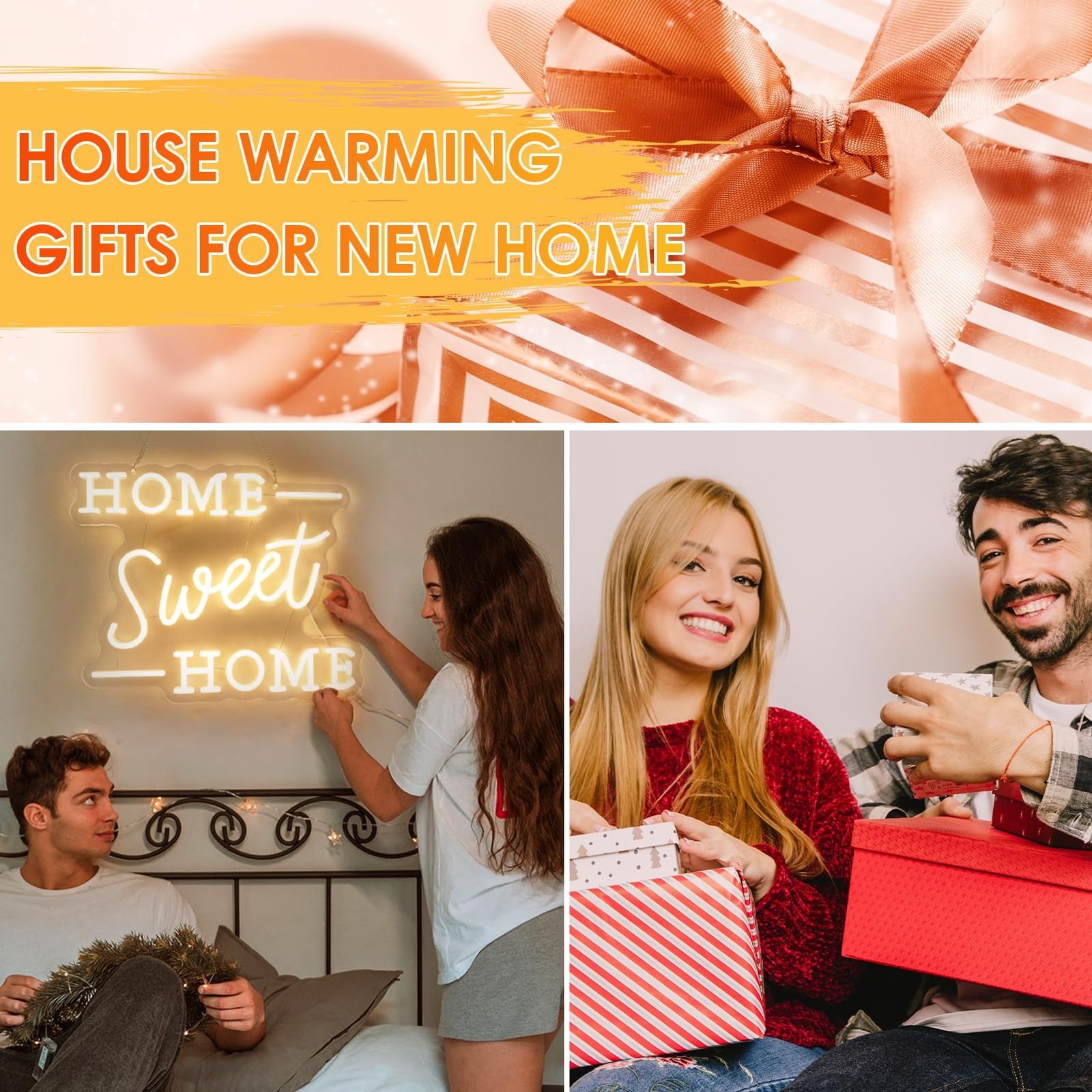 Home Sweet Home Neon Sign, House Warming Gifts New Home for Women Men Couple,...