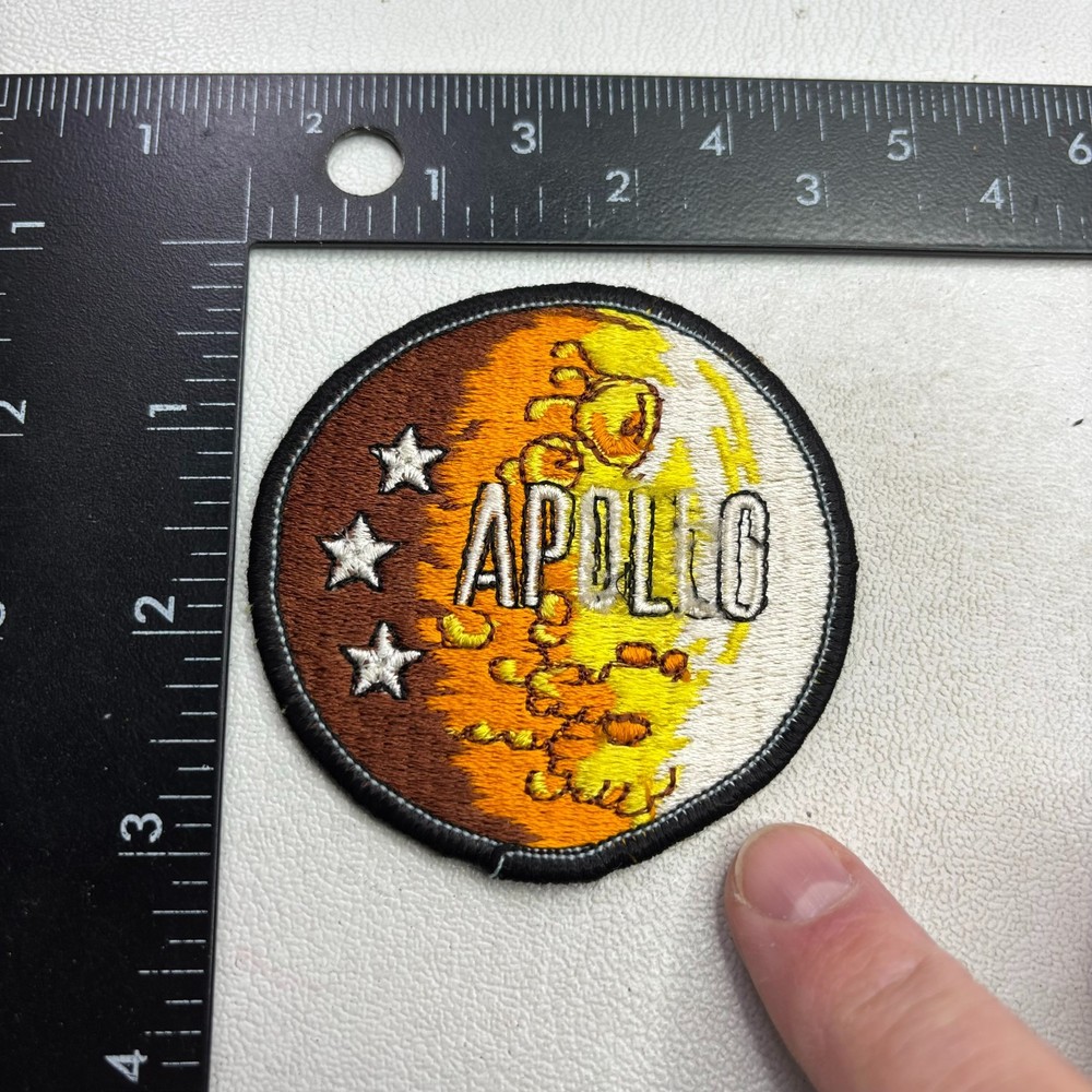 Vintage Kinda Rough Stitching NASA APOLLO MOON LUNAR PROGRAM Patch 50S9