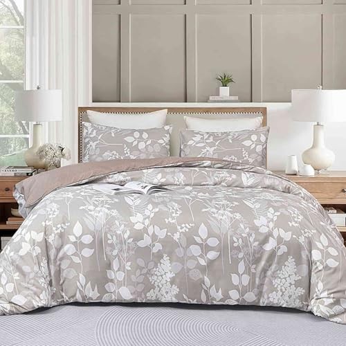 Size Comforter Set, Tan Floral Tree Leaf Queen Tan Floral Leaf Comforter Set