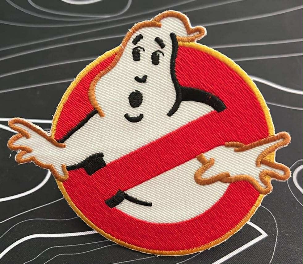 *RARE* Ghostbusters 4" Patch with Yellow Outline Embroidered Patch