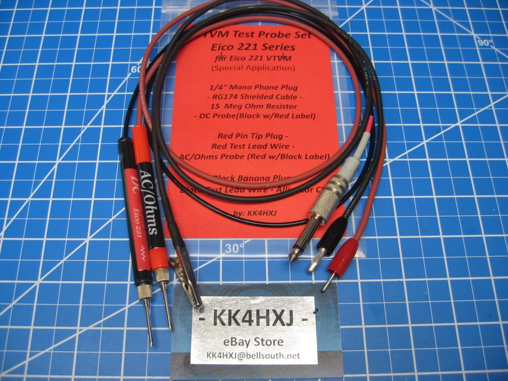 Custom VTVM Probe Set - Assembled - for Eico 221 & 214 VTVMs
