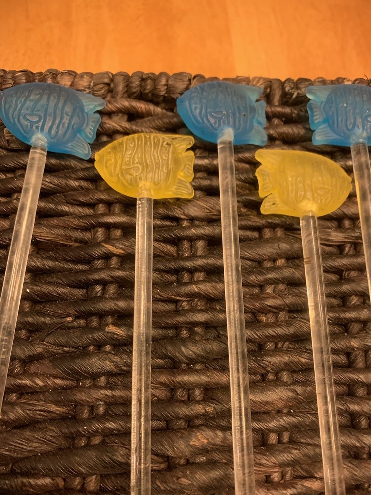 Eight (8) Nautical Fish Cocktail Stirrers