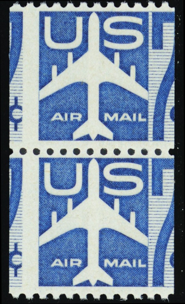 C52, Mint NH 7¢ Great Miscut Error Coil Pair * Stuart Katz