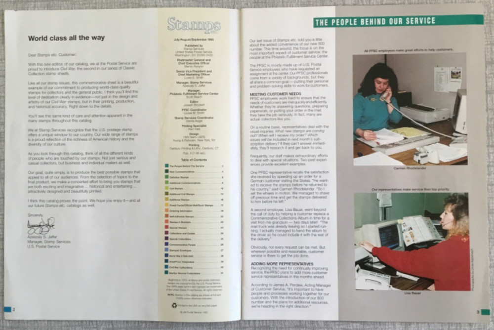 2 Stamps etc A Direct Mail Catalogs April to September 1995 Issues