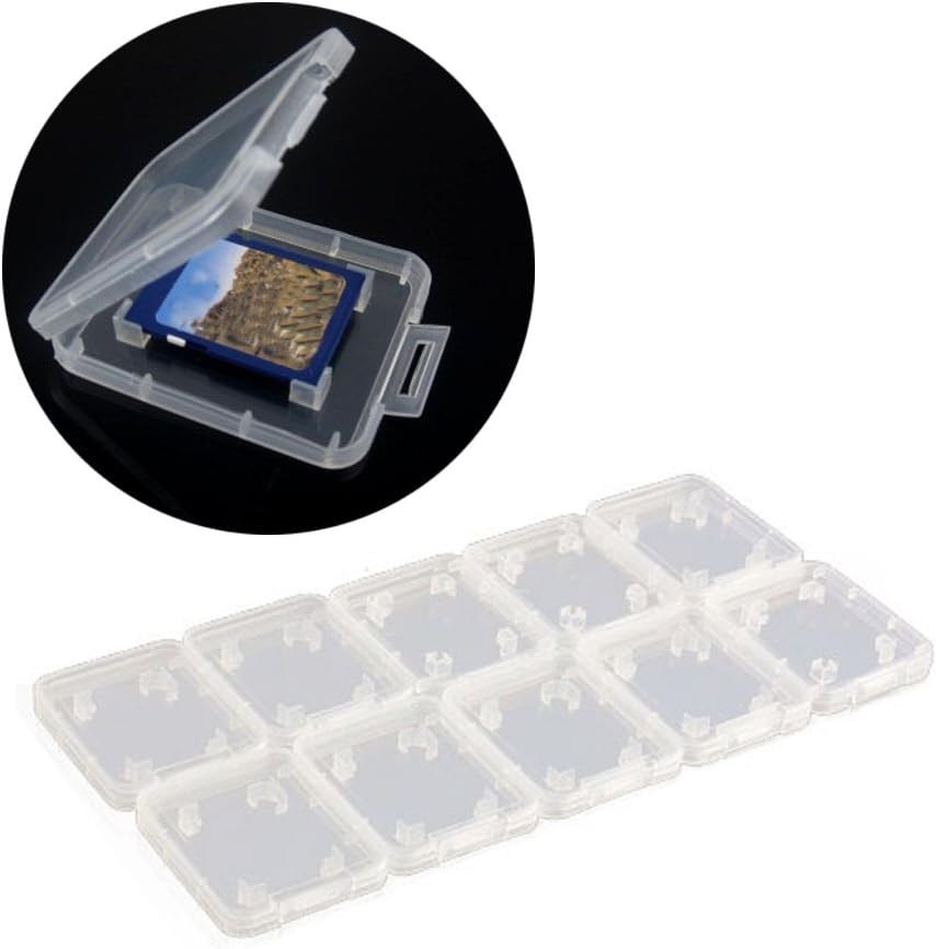 Secure Memory Card Case for SD/SDHC/MMC Cards - Lightweight & Durable - White