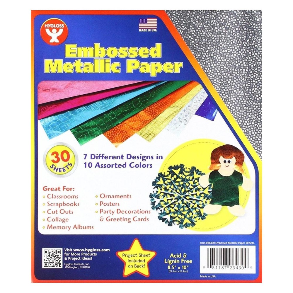 Hygloss Embossed Metallic Paper