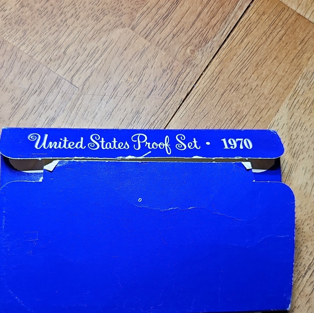 1970 S Large Date Cent US Mint Proof Set 40% Silver Kennedy Half