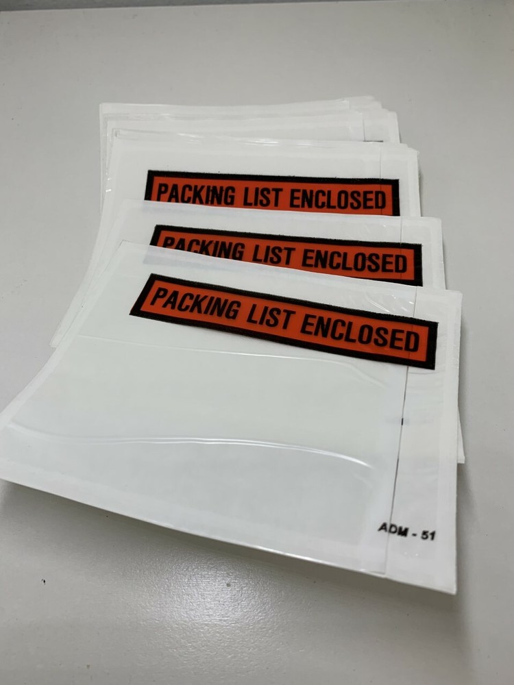 PRESSURE SENSITIVE ENVELOPE, PACKING LIST 4,5in x 5,5in