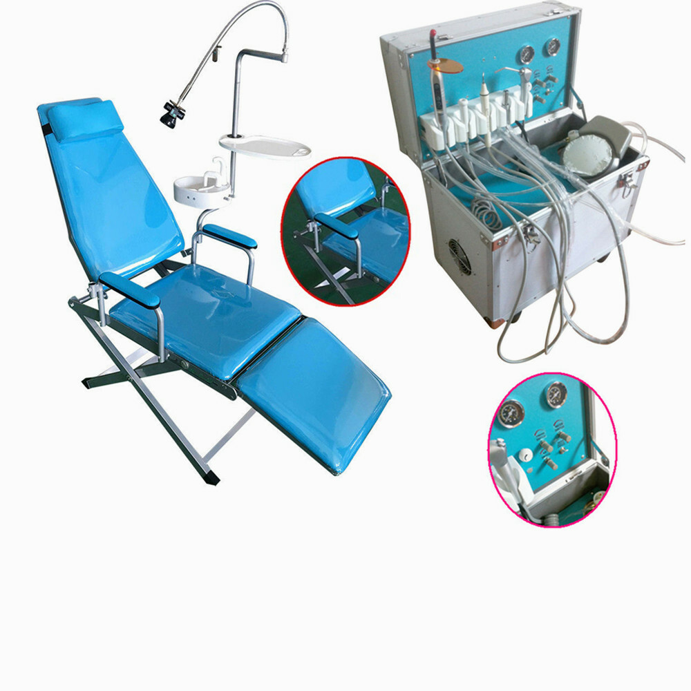 Mobile Dental Portable Delivery Unit Rolling Case Air Compressor Suction / Chair
