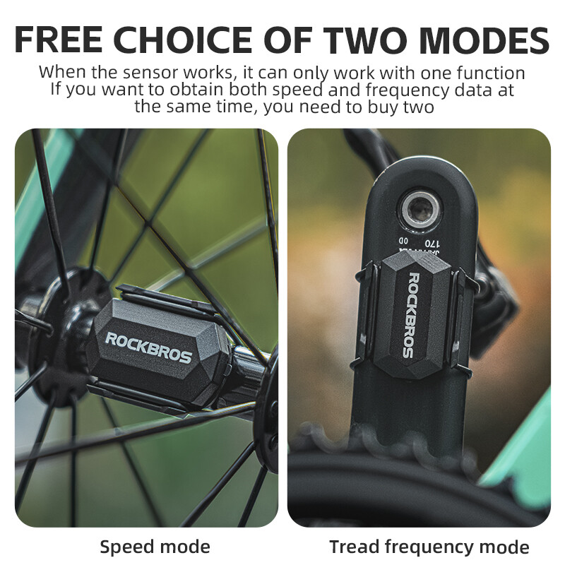 ROCKBROS Bike Computer Wireless Speedometer w/Heart Rate Sensor & Cadence Sensor