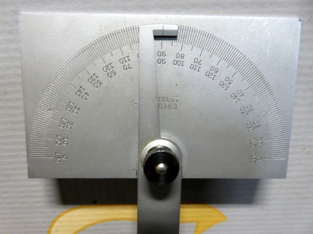 Starrett C183 Protractor Stainless Rectangular Head Machinist Tool