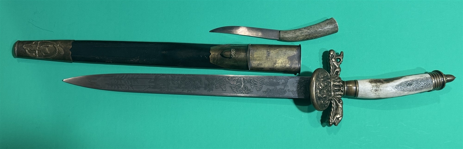 German Hunting Sword, Scabbard, Weyersberg & Co Solingen �Waidmannsheil�