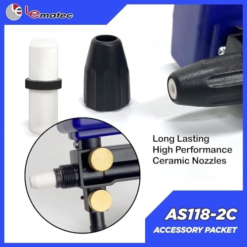 Sandblaster Accessory Kit - Ceramic Nozzle Tip, 2 Dust Covers & Storage Case, Du