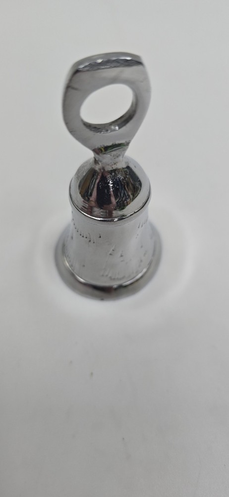 Silver Tone Etched Bell 2.75"