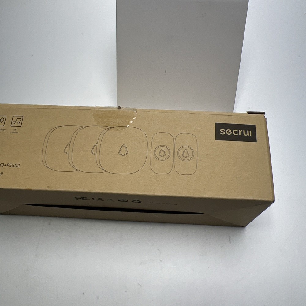 SECRUI Wireless Doorbell with 3Receivers 2 Push Buttons, Easy installation,
