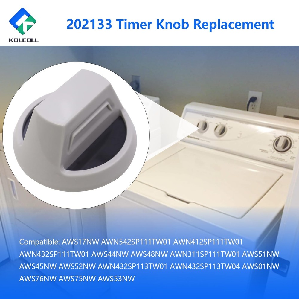 2PC 202133 Timer Knob Compatible with Speed Queen Washer Replace AP5183626 20249