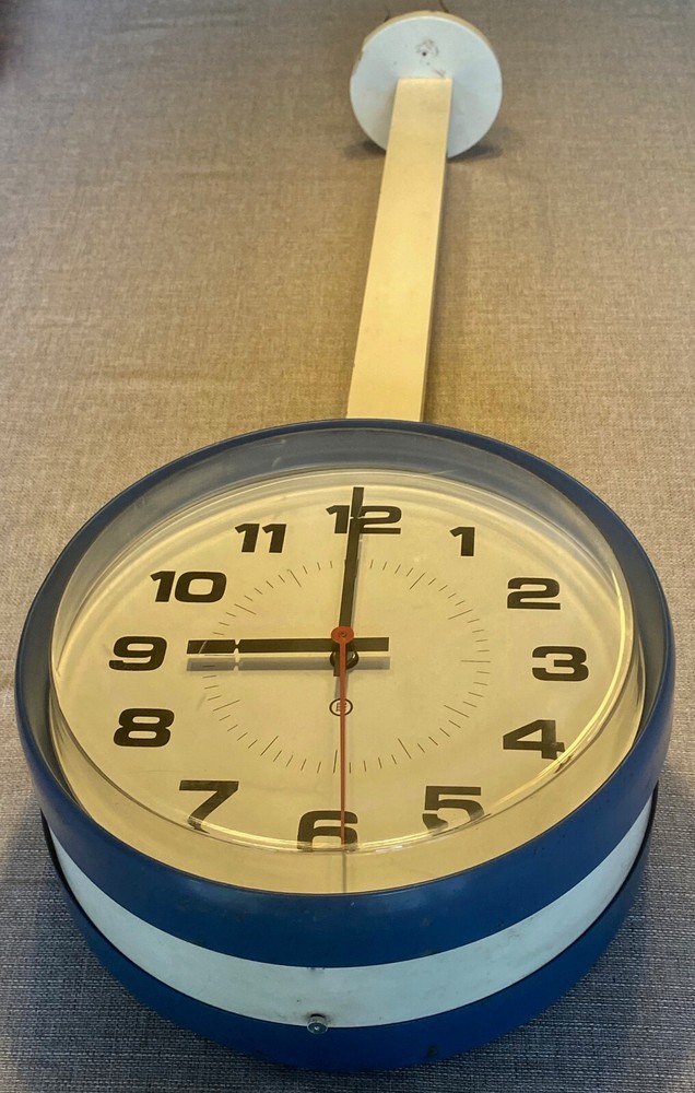 MCM Peter Pepper Products Retro Hanging Double Side Pendant Clock