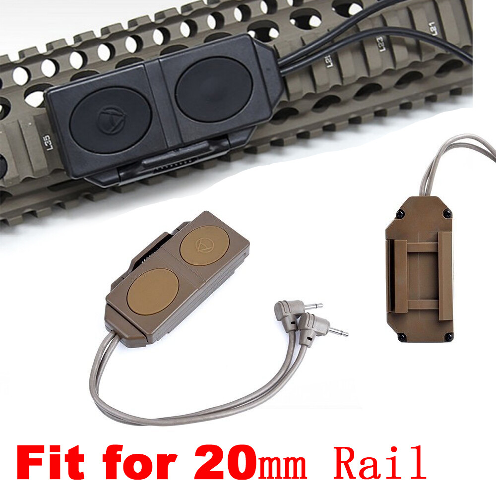 Tactical Pressure Double Remote Controller Switch 2.5mm 2 plug For PEQ 15 M3X