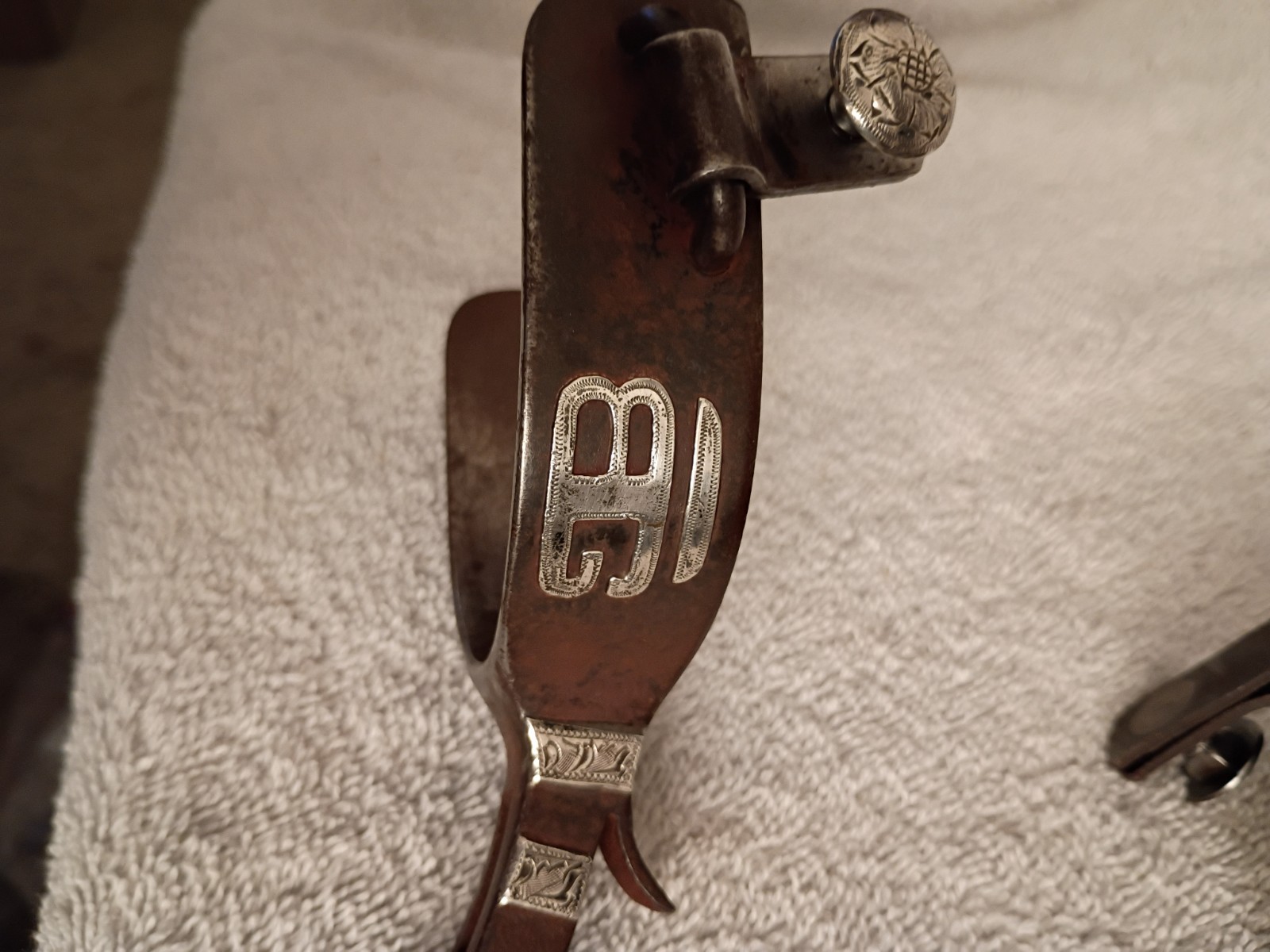 Nice Vintage Kurtis Rudelbach Hand Made Western Spurs Sterling Silver Mounted