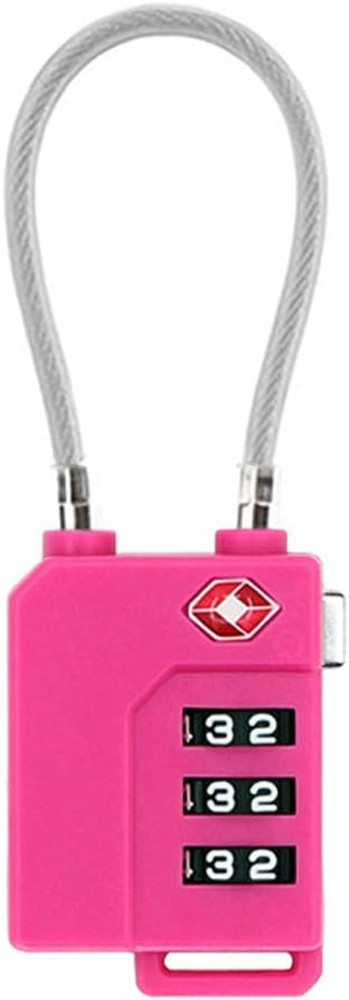 TSA Lock Security 3 Digit Combination Suitcase Luggage Bag Code Lock Padlock (Pi
