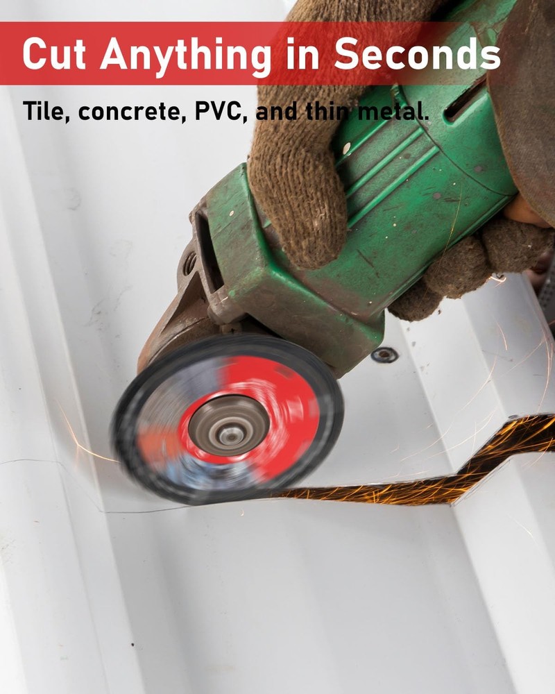 4-1/2" Diamond Multi Purpose Saw Blade, 2 Pack Indestructible Disc for Grinde...