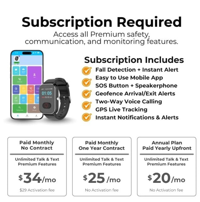 Seculife Smartband: Medical Alert Bracelet with GPS Tracker, Fall Detection, SOS