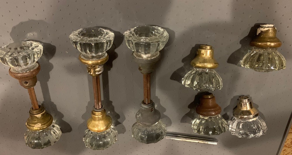 Vintage Lot Glass Door Knobs 12pt