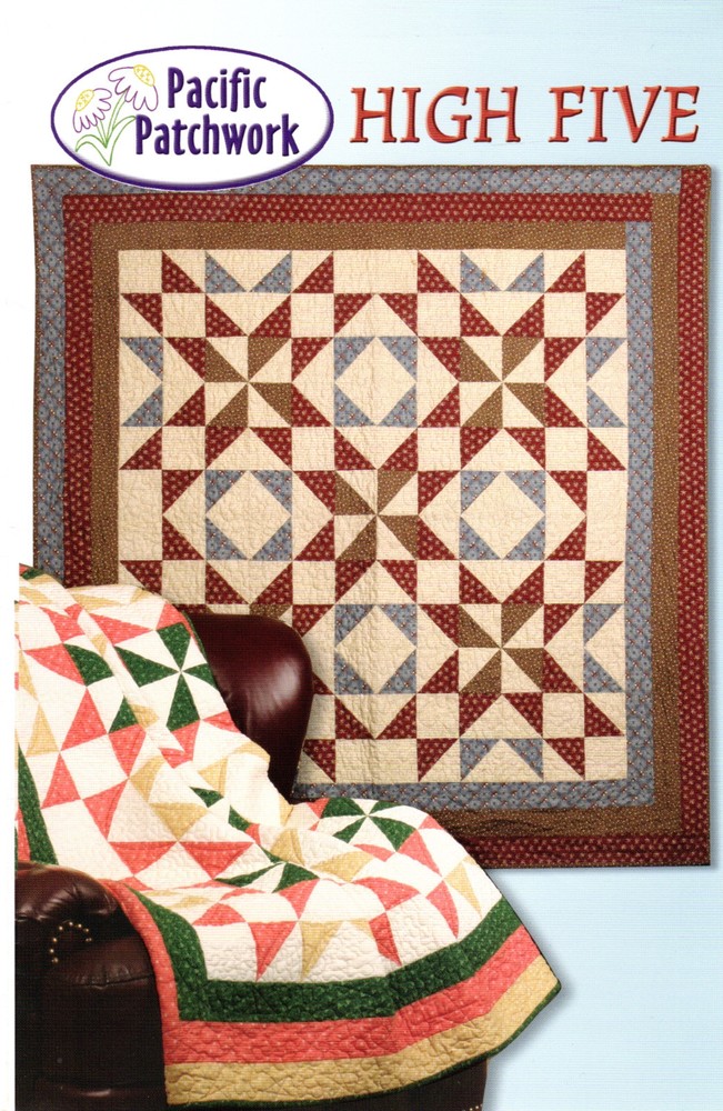 2004 UNCUT Pacific Patchwork Quilting Sewing Applique Pattern PPW-257 "High Five
