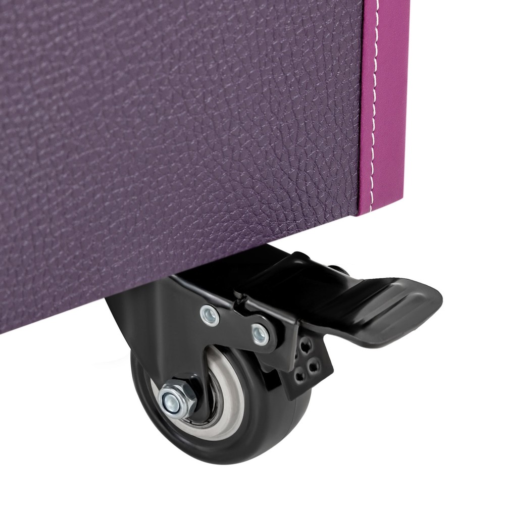 Portable Rolling Makeups Train Case Lockable Cosmetic Storage Organizer Trolley