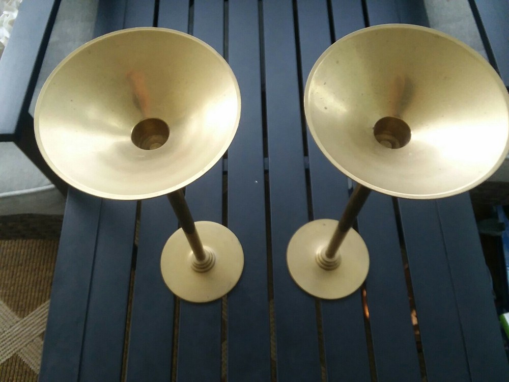 Two Brass Candle Holder Made In India