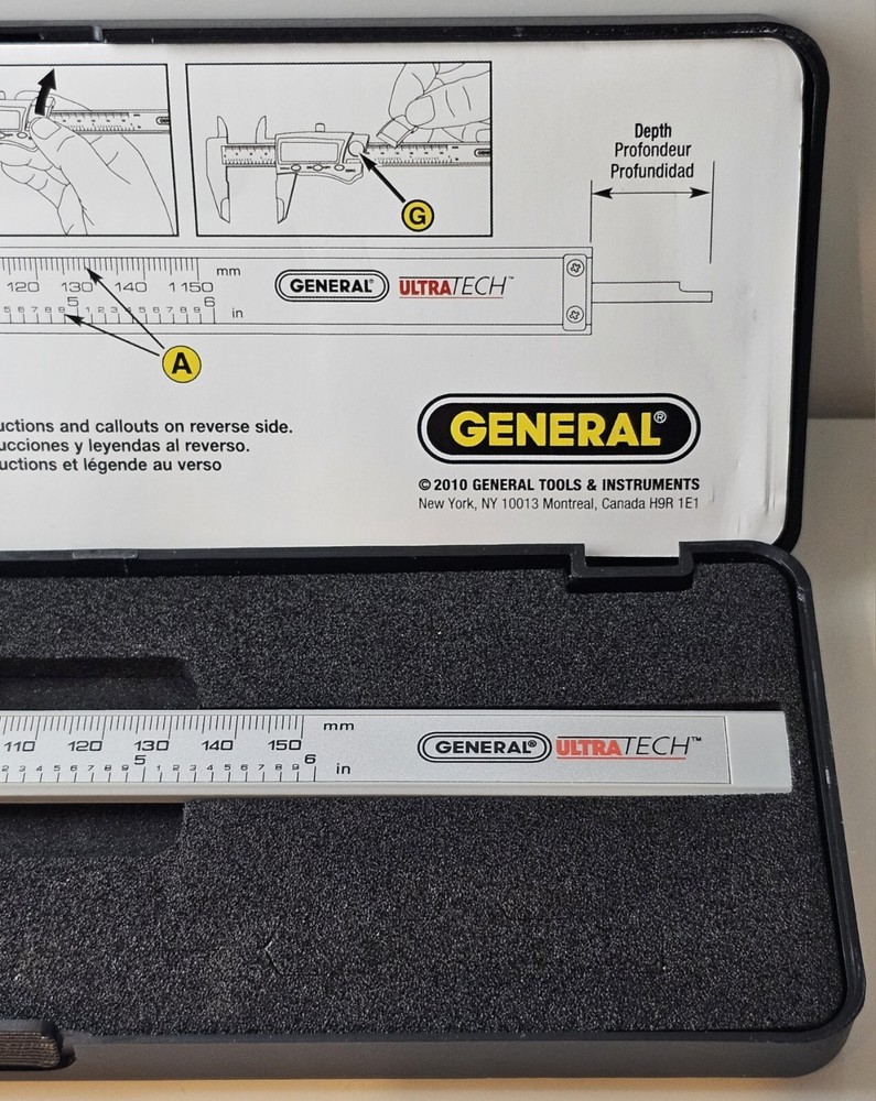 General Tools Instruments # 146 Digital Caliper Range 150mm Parts only Utested