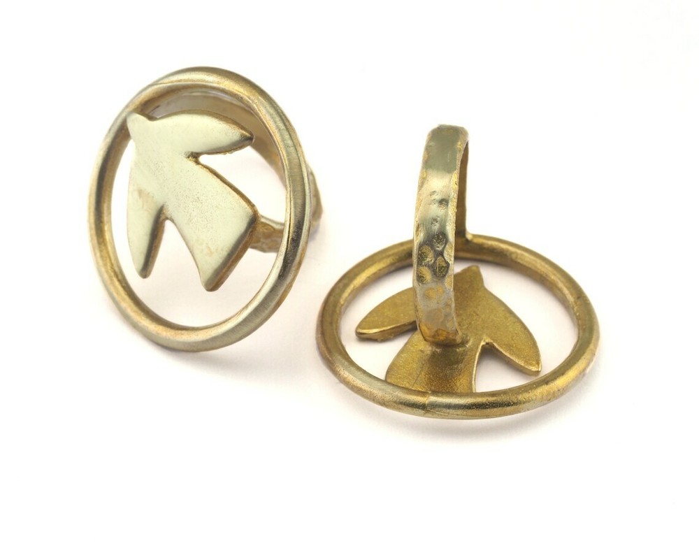 Ring Bird Adjustable Ring Raw brass (18mm 8US inner size) 4091
