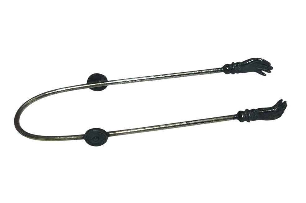 Antique 1900s Victorian Silver plated Clapping Hands Pickle Tongs