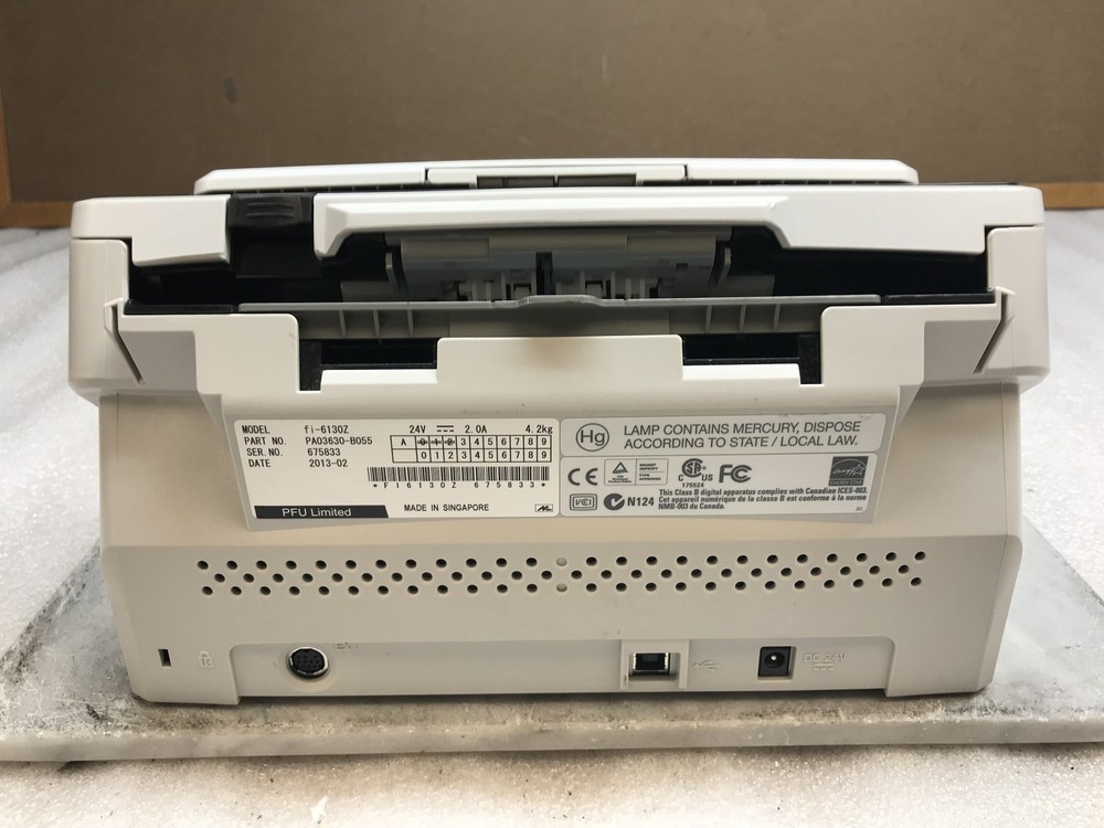 Fujitsu fi-6130z Color Document Duplex Document Scanner - Missing Top Doc Cover