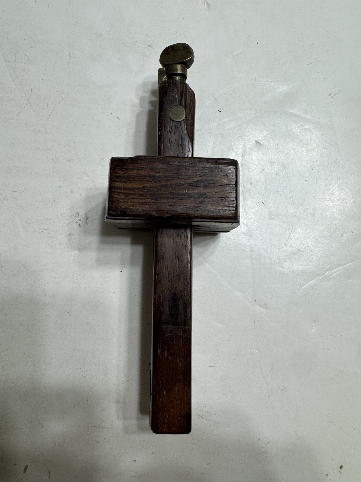 Adjustable Vintage Rosewood & Brass Combination Mortice & Marking Gauge Antique